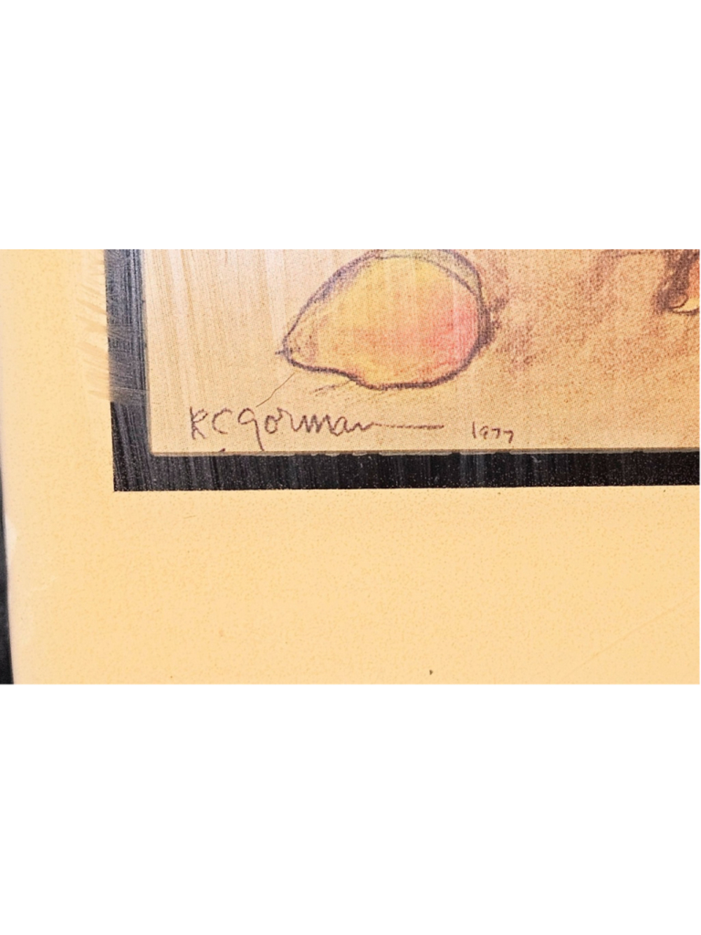 1977 R.C. Gorman Signed Ceramic Tile 12X12 Navajo Woman With Pears 514 PRISTINE - Picture 2 of 4